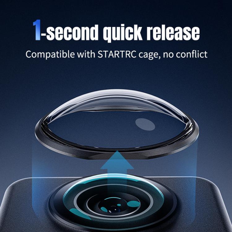 For DJI Osmo 360 STARTRC Lens Guard PC Protective Cover (Black) - Other by STARTRC | Online Shopping UK | buy2fix