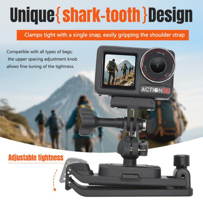 STARTRC Magnetic  Backpack Clip Mount for DJI Osmo 360 / GoPro Action Cameras (Black) - Mount & Holder by STARTRC | Online Shopping UK | buy2fix