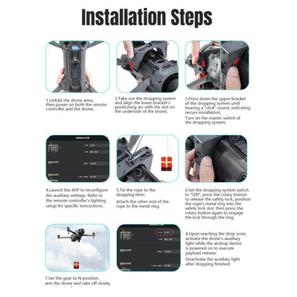 For DJI Mavic 4 Pro STARTRC Air-Dropping System Thrower Parabolic with Expansion Bracket (Black) - Holder Series by STARTRC | Online Shopping UK | buy2fix