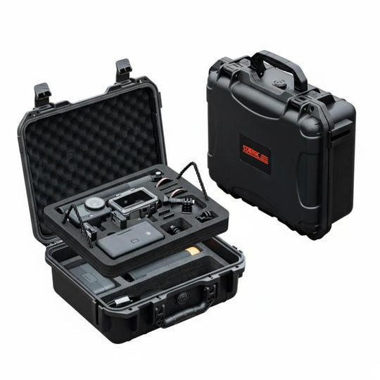 For DJI Osmo Action 6 STARTRC Waterproof EVA ABS Dual-layer Suitcase Storage Box (Black)