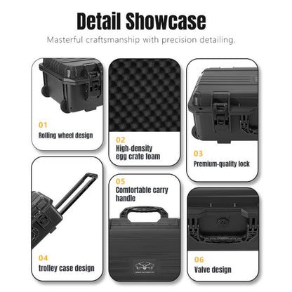 Portable Box Sealed Waterproof Trolley Suitcase For DJI Mavic 4 Pro / Mavic 3 / Air 3 (Black) - Backpacks & Bags by STARTRC | Online Shopping UK | buy2fix