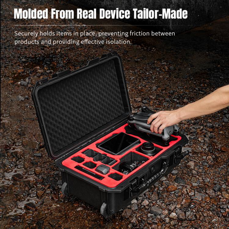 Portable Box Sealed Waterproof Trolley Suitcase For DJI Mavic 4 Pro / Mavic 3 / Air 3 (Black) - Backpacks & Bags by STARTRC | Online Shopping UK | buy2fix