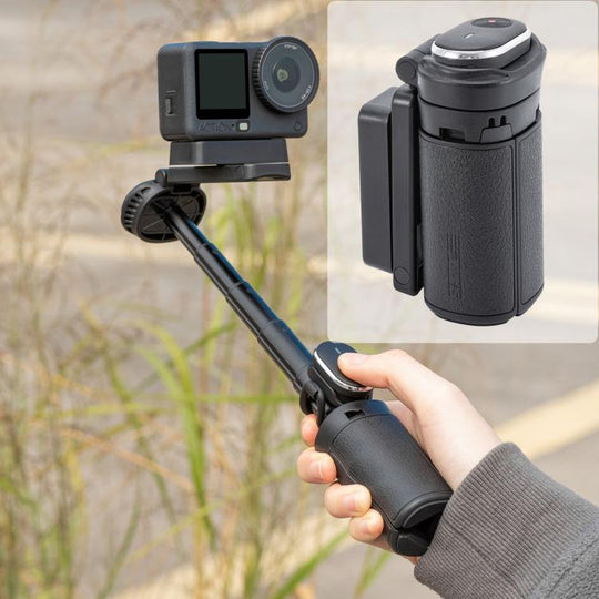 STARTRC 3-in-1 Action Camera Grip with Remote Tripod Stand for DJI Action Series (Black)