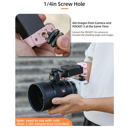 For DJI OSMO Pocket 3 Sunnylife Quick Release Adapter Mount Frame Two-Way Adapter Expansion Selfie Stick Tripod Adapter (Black) - Mount & Holder by Sunnylife | Online Shopping UK | buy2fix