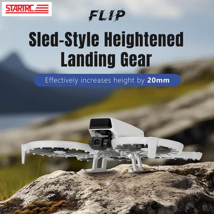 For DJI Flip STARTRC Folding Anti-fall Anti-dirt Heightened Landing Gear Training Rack (Grey) - Holder Series by STARTRC | Online Shopping UK | buy2fix