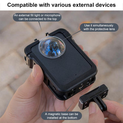 For DJI Osmo 360 PC Plastic Cage Frame with Cold Shoe (Black) - Protection Frame by buy2fix | Online Shopping UK | buy2fix