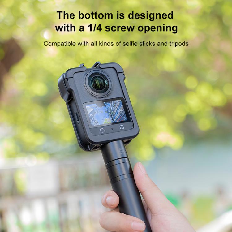 For DJI Osmo 360 PC Plastic Cage Frame with Cold Shoe (Black) - Protection Frame by buy2fix | Online Shopping UK | buy2fix