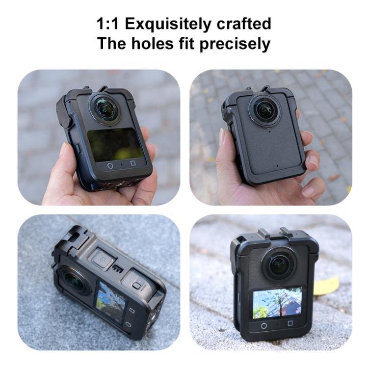 For DJI Osmo 360 PC Plastic Cage Frame with Cold Shoe (Black) - Protection Frame by buy2fix | Online Shopping UK | buy2fix