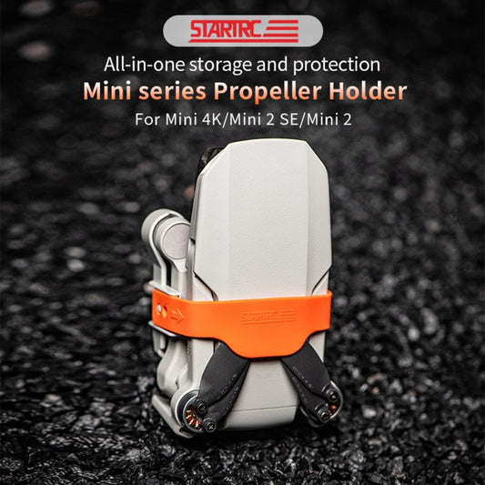 STARTRC Propellers Holder Guard Prop Blade Stabilizer for DJI Mini 4K / Mini 2 SE / Mini (Gray-orange) - Mount & Holder by STARTRC | Online Shopping UK | buy2fix