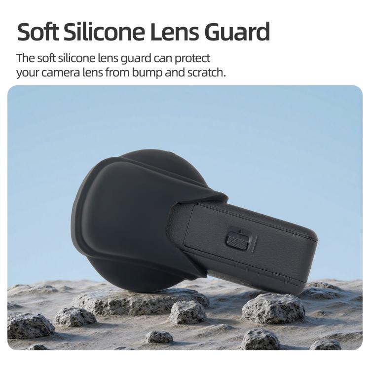For DJI Osmo 360 Sunnylife Silicone Lens Cap Protective Cover Lens Protector (Black) - Case & Bags by Sunnylife | Online Shopping UK | buy2fix