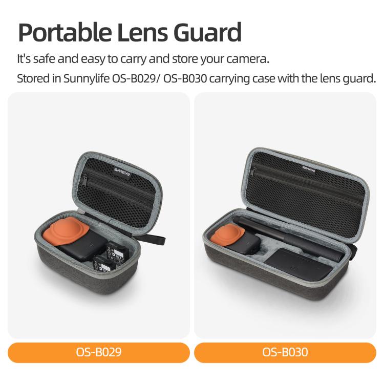 For DJI Osmo 360 Sunnylife Silicone Lens Cap Protective Cover Lens Protector (Black) - Case & Bags by Sunnylife | Online Shopping UK | buy2fix