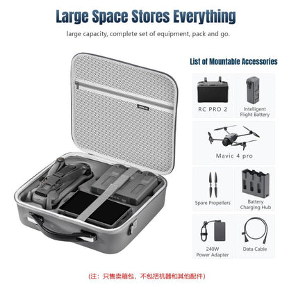 For DJI Mavic 4 Pro / RC Pro 2 STARTRC All-rounder Shoulder PU Storage Bag Handbag (Grey) - Backpacks & Bags by STARTRC | Online Shopping UK | buy2fix