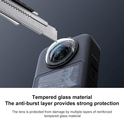For DJI Osmo 360 Camera Optical Tempered Glass Cover Protective Lens Guard (Black) - Other by buy2fix | Online Shopping UK | buy2fix