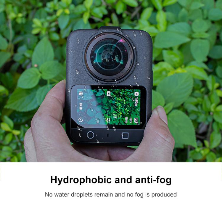 For DJI Osmo 360 Camera Optical Tempered Glass Cover Protective Lens Guard (Black) - Other by buy2fix | Online Shopping UK | buy2fix