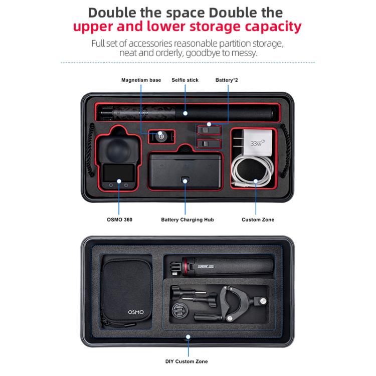 For DJI Osmo 360 STARTRC Waterproof EVA ABS Dual-layer Suitcase Storage Box (Black) - Case & Bags by STARTRC | Online Shopping UK | buy2fix