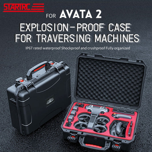 For DJI Avata 2 STARTRC M2 ABS Waterproof Shockproof Suitcase Storage Box (Black) - Cases & Bags by STARTRC | Online Shopping UK | buy2fix