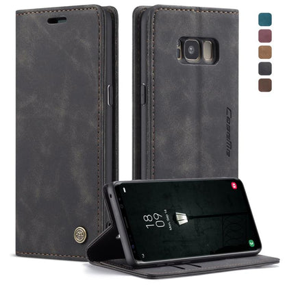 CaseMe-013 Multifunctional Retro Frosted Horizontal Flip Leather Case with Card Slot & Holder & Wallet for Galaxy S8(Black) - Galaxy Phone Cases by CaseMe | Online Shopping UK | buy2fix
