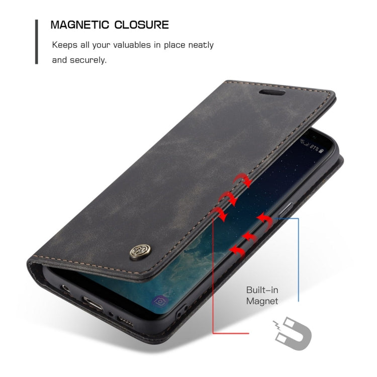 CaseMe-013 Multifunctional Retro Frosted Horizontal Flip Leather Case with Card Slot & Holder & Wallet for Galaxy S8(Black) - Galaxy Phone Cases by CaseMe | Online Shopping UK | buy2fix