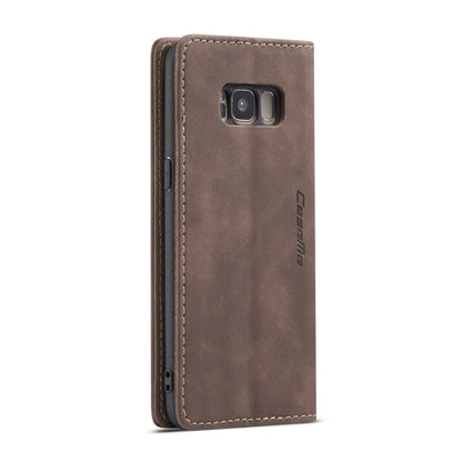 CaseMe-013 Multifunctional Retro Frosted Horizontal Flip Leather Case with Card Slot & Holder & Wallet for Galaxy S8(Coffee) - Galaxy Phone Cases by CaseMe | Online Shopping UK | buy2fix