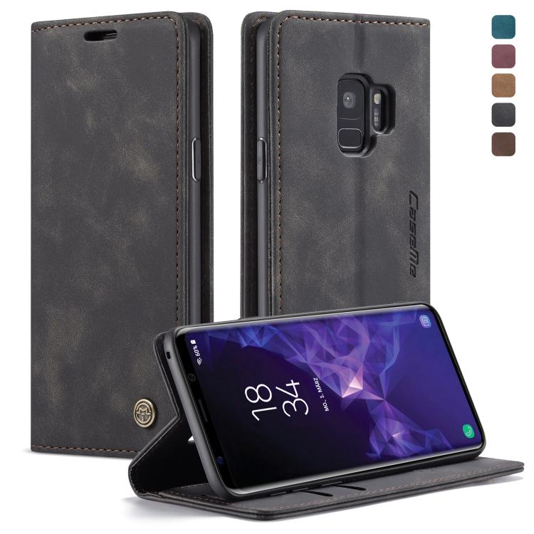 CaseMe-013 Multifunctional Retro Frosted Horizontal Flip Leather Case with Card Slot & Holder & Wallet for Galaxy S9(Black) - Galaxy Phone Cases by CaseMe | Online Shopping UK | buy2fix