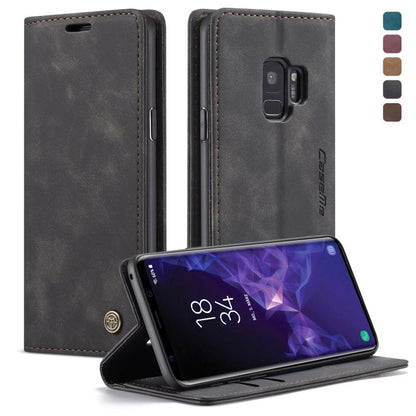 CaseMe-013 Multifunctional Retro Frosted Horizontal Flip Leather Case with Card Slot & Holder & Wallet for Galaxy S9(Black) - Galaxy Phone Cases by CaseMe | Online Shopping UK | buy2fix