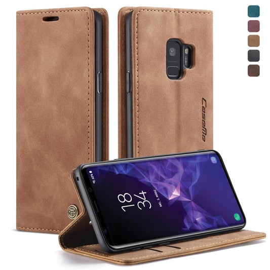 CaseMe-013 Multifunctional Retro Frosted Horizontal Flip Leather Case with Card Slot & Holder & Wallet for Galaxy S9(Brown) - Galaxy Phone Cases by CaseMe | Online Shopping UK | buy2fix
