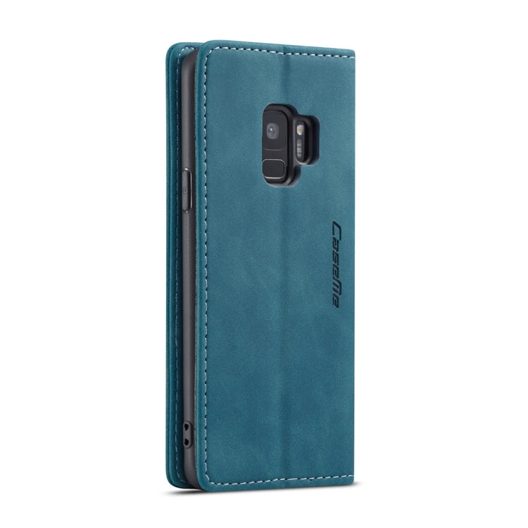 CaseMe-013 Multifunctional Retro Frosted Horizontal Flip Leather Case with Card Slot & Holder & Wallet for Galaxy S9(Blue) - Galaxy Phone Cases by CaseMe | Online Shopping UK | buy2fix