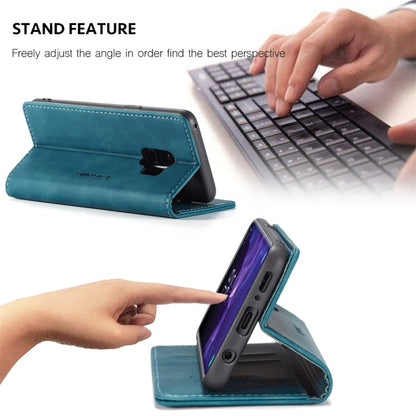 CaseMe-013 Multifunctional Retro Frosted Horizontal Flip Leather Case with Card Slot & Holder & Wallet for Galaxy S9(Blue) - Galaxy Phone Cases by CaseMe | Online Shopping UK | buy2fix