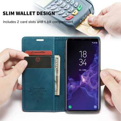 CaseMe-013 Multifunctional Retro Frosted Horizontal Flip Leather Case with Card Slot & Holder & Wallet for Galaxy S9(Blue) - Galaxy Phone Cases by CaseMe | Online Shopping UK | buy2fix