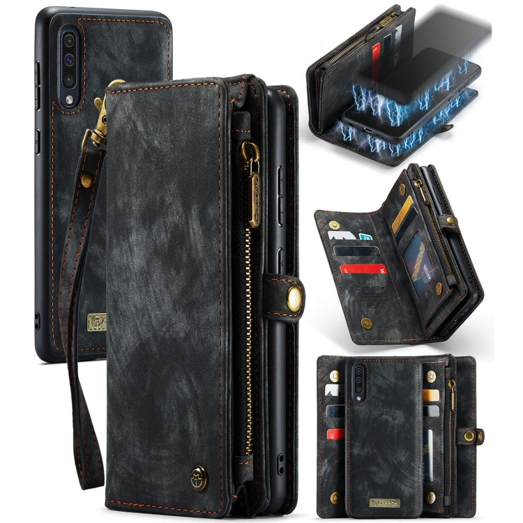 CaseMe-008 For Samaung Galaxy A30S／A50S／A50 Detachable Multifunctional Flip Leather Case (Black) - Galaxy Phone Cases by CaseMe | Online Shopping UK | buy2fix