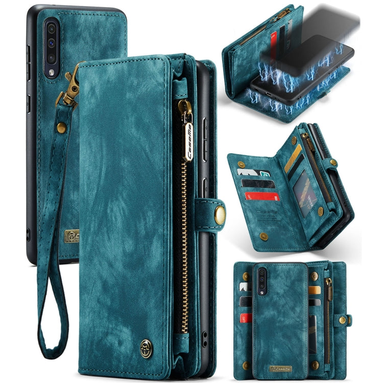 CaseMe-008 For Samaung Galaxy A30S／A50S／A50 Detachable Multifunctional Flip Leather Case (Blue) - Galaxy Phone Cases by CaseMe | Online Shopping UK | buy2fix