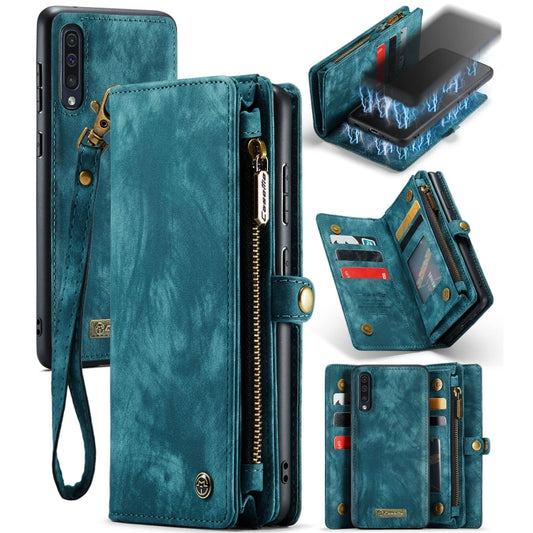 CaseMe-008 For Samaung Galaxy A30S／A50S／A50 Detachable Multifunctional Flip Leather Case (Blue) - Galaxy Phone Cases by CaseMe | Online Shopping UK | buy2fix