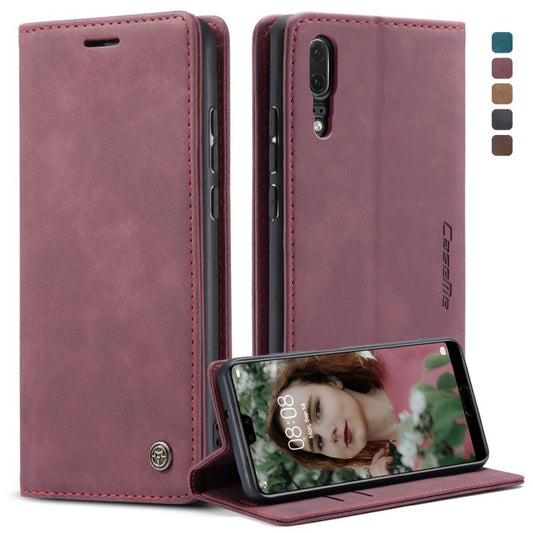 CaseMe-013 Multifunctional Horizontal Flip Leather Case with Card Slot & Holder for Huawei P20(Wine Red) - Huawei Cases by CaseMe | Online Shopping UK | buy2fix
