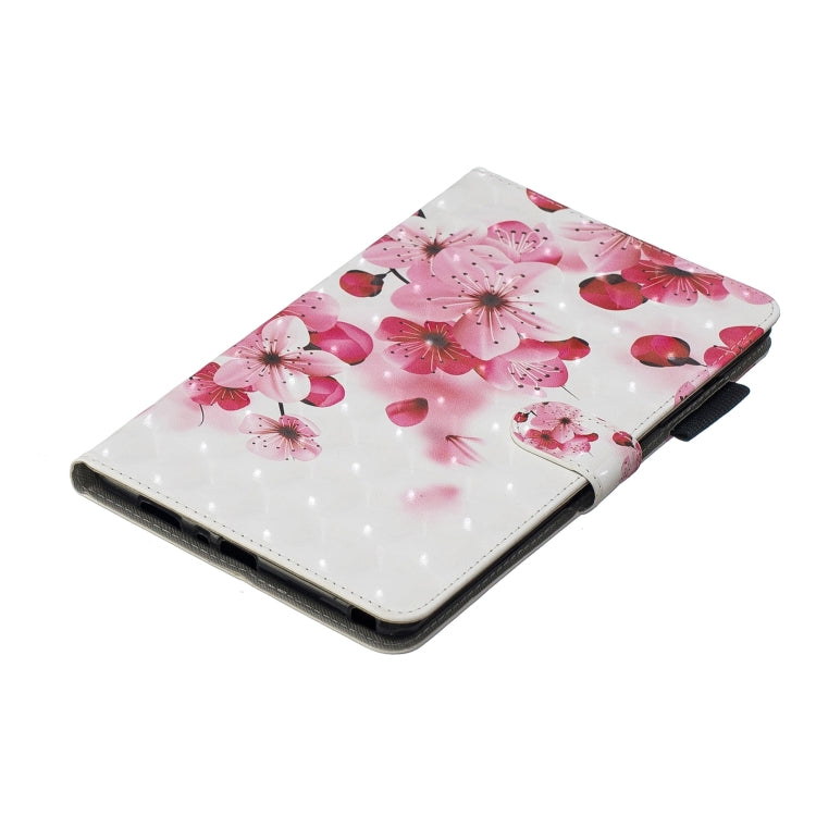 3D Horizontal Flip Leather Case with Holder & Card Slots For  Galaxy Tab A 8 (2019)(Red Flower) - Tab A 8.0 & S Pen (2019) P200/P205 by buy2fix | Online Shopping UK | buy2fix