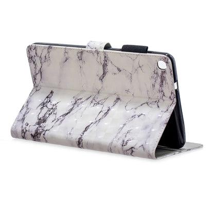 3D Horizontal Flip Leather Case with Holder & Card Slots For  Galaxy Tab A 8 (2019)(White Marble) - Tab A 8.0 & S Pen (2019) P200/P205 by buy2fix | Online Shopping UK | buy2fix