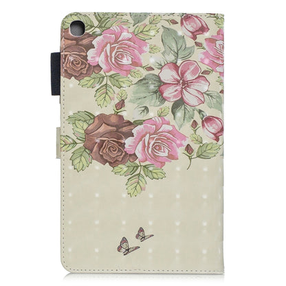 3D Horizontal Flip Leather Case with Holder & Card Slots For  Galaxy Tab A 8 (2019)(Flower Butterfly) - Tab A 8.0 & S Pen (2019) P200/P205 by buy2fix | Online Shopping UK | buy2fix