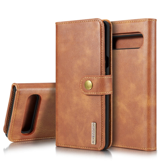 DG.MING Crazy Horse Texture Flip Detachable Magnetic Leather Case with Holder & Card Slots & Wallet for Galaxy S10 5G(Brown) - Galaxy Phone Cases by DG.MING | Online Shopping UK | buy2fix