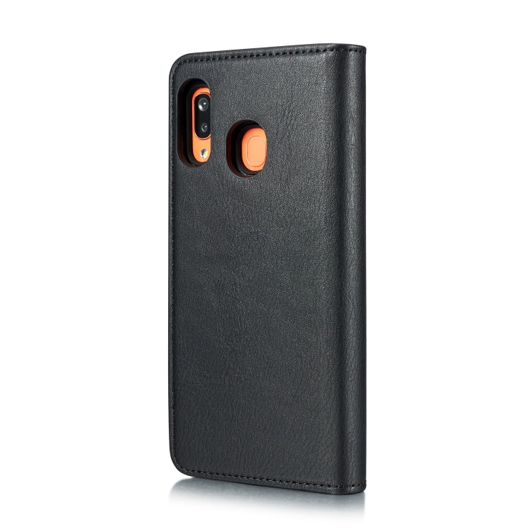 For Galaxy A20 & A30 & M10s DG.MING Crazy Horse Texture Flip Detachable Magnetic Leather Case with Holder & Card Slots & Wallet(Black) - Galaxy Phone Cases by DG.MING | Online Shopping UK | buy2fix