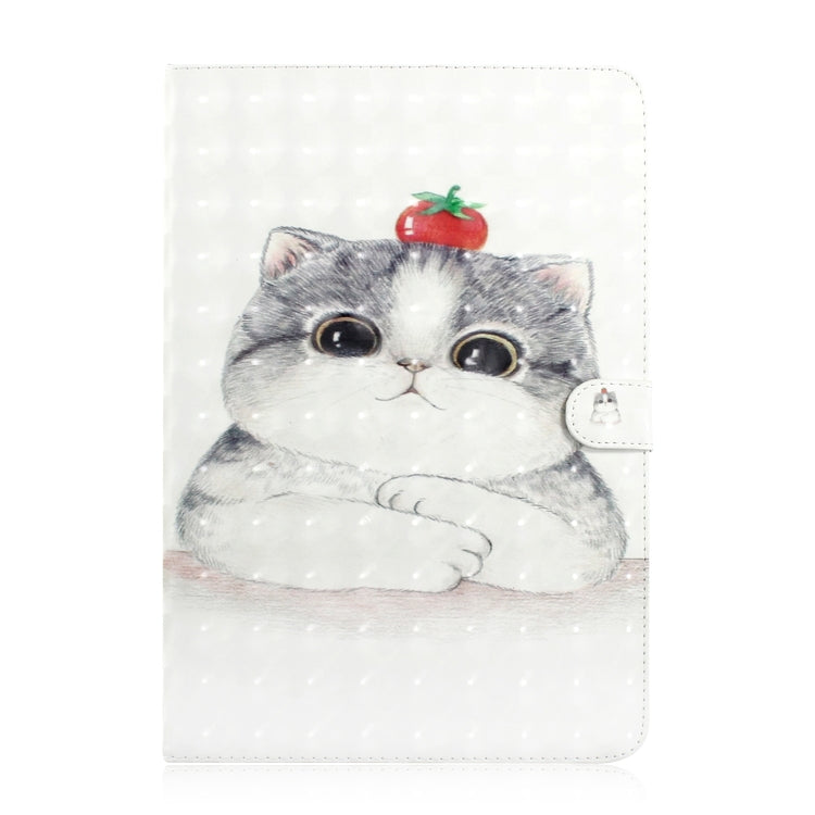 3D Colored Drawing Universal Horizontal Flip Leather Case, with Holder & Card Slot & Wallet for 7 inch Tablet PC(Cute Cat) - 7 inch by buy2fix | Online Shopping UK | buy2fix