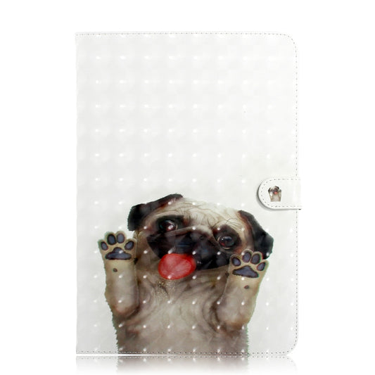 3D Colored Drawing Universal Horizontal Flip Leather Case, with Holder & Card Slot & Wallet for 7 inch Tablet PC(Pug) - 7 inch by buy2fix | Online Shopping UK | buy2fix