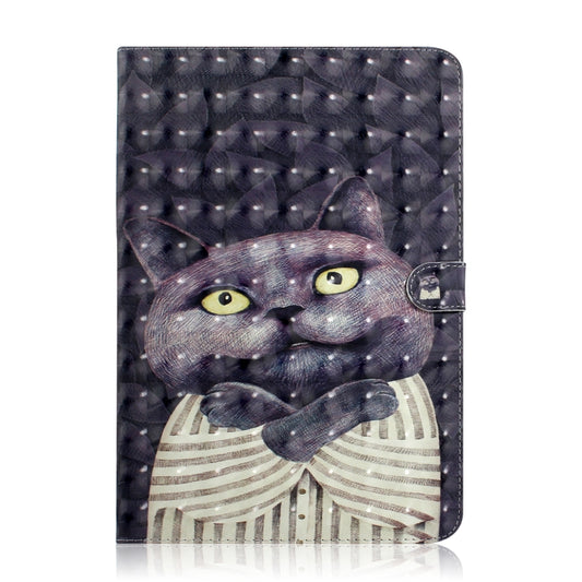 3D Colored Drawing Universal Horizontal Flip Leather Case, with Holder & Card Slot & Wallet for 8 inch Tablet PC(Embrace Cat) - 8 inch by buy2fix | Online Shopping UK | buy2fix