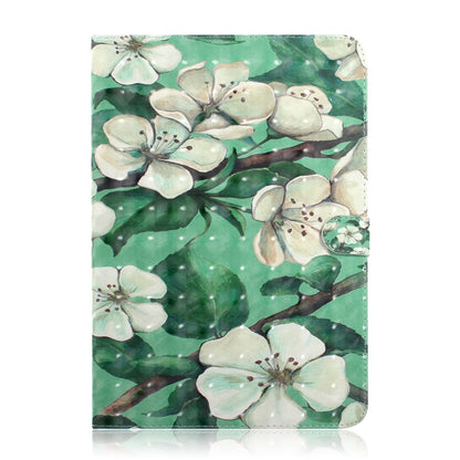 3D Colored Drawing Universal Horizontal Flip Leather Case, with Holder & Card Slot & Wallet for 8 inch Tablet PC(Watercolor Flower) - 8 inch by buy2fix | Online Shopping UK | buy2fix