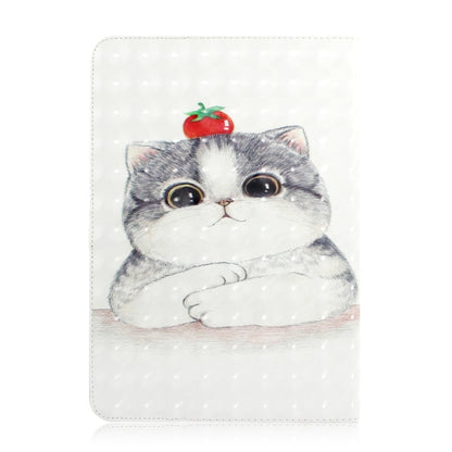 3D Colored Drawing Universal Horizontal Flip Leather Case, with Holder & Card Slot & Wallet for 10 inch Tablet PC(Cute Cat) - 10 - 11 inch by buy2fix | Online Shopping UK | buy2fix