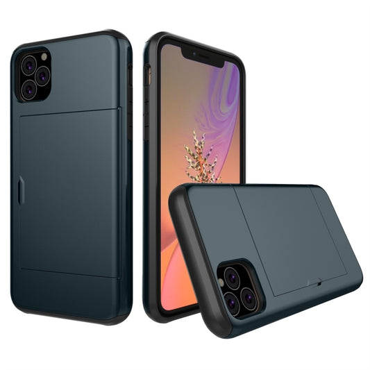 For iPhone 11 Pro Max Shockproof Rugged Armor Protective Case with Card Slot (Navy Blue) - iPhone 11 Pro Max Cases by buy2fix | Online Shopping UK | buy2fix