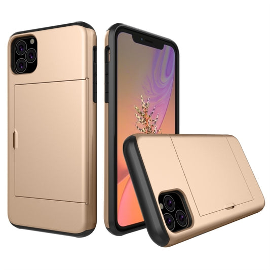 For iPhone 11 Pro Max Shockproof Rugged Armor Protective Case with Card Slot (Gold) - iPhone 11 Pro Max Cases by buy2fix | Online Shopping UK | buy2fix