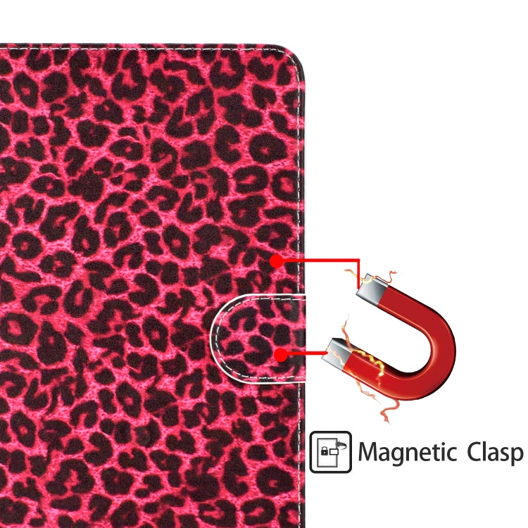 Colored Pattern Drawing Horizontal Flip PU Leather Case with Three-folding Holder & Sleep / Wake-up Function for iPad 5 / 6 / 8(Red leopard grain) - iPad 9.7 (2018) & (2017) Cases by buy2fix | Online Shopping UK | buy2fix