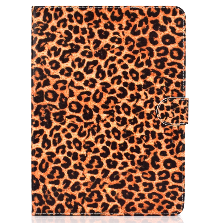 Colored Pattern Drawing Horizontal Flip PU Leather Case with Three-folding Holder & Sleep / Wake-up Function for iPad 5 / 6 / 8(Yellow leopard grain) - iPad 9.7 (2018) & (2017) Cases by buy2fix | Online Shopping UK | buy2fix
