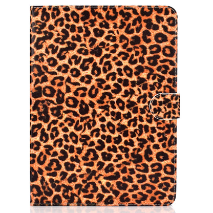 Colored Pattern Drawing Horizontal Flip PU Leather Case with Three-folding Holder & Sleep / Wake-up Function for iPad 5 / 6 / 8(Yellow leopard grain) - iPad 9.7 (2018) & (2017) Cases by buy2fix | Online Shopping UK | buy2fix