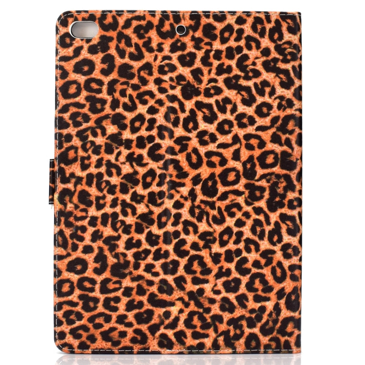 Colored Pattern Drawing Horizontal Flip PU Leather Case with Three-folding Holder & Sleep / Wake-up Function for iPad 5 / 6 / 8(Yellow leopard grain) - iPad 9.7 (2018) & (2017) Cases by buy2fix | Online Shopping UK | buy2fix