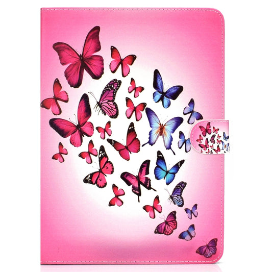 Colored Pattern Drawing Horizontal Flip PU Leather Case with Three-folding Holder & Sleep / Wake-up Function for iPad 5 / 6 / 8(Colorful butterfly) - iPad 9.7 (2018) & (2017) Cases by buy2fix | Online Shopping UK | buy2fix